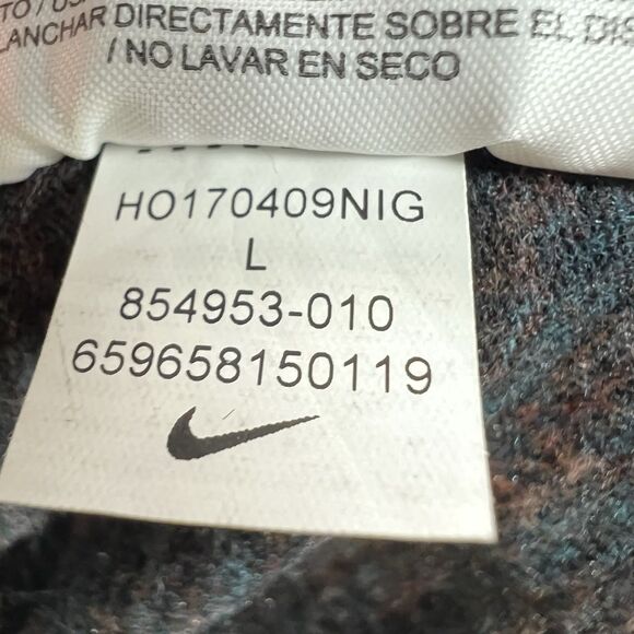 Nike Crewneck Sweater Womens Size Large Black Colorful Heathered Sweatshirt - Picture 9 of 12